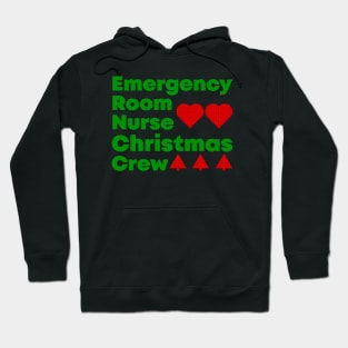 Emergency room nurse christmas crew Hoodie